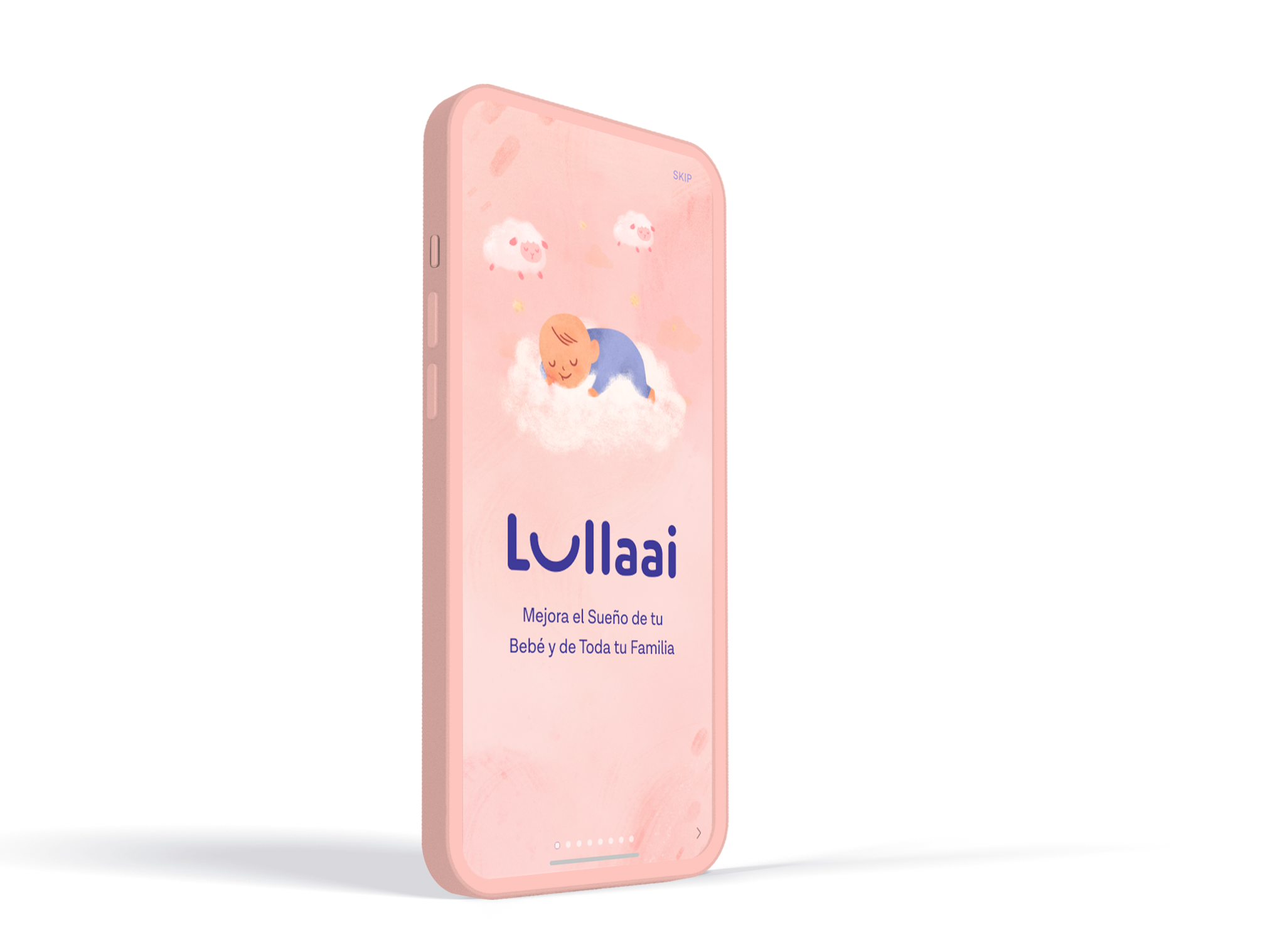 Lullaai Splash screen in pink